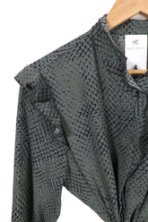 חולצה מעוצבת KAREN MIZRAHI מנוחשת בירוק -L-XL